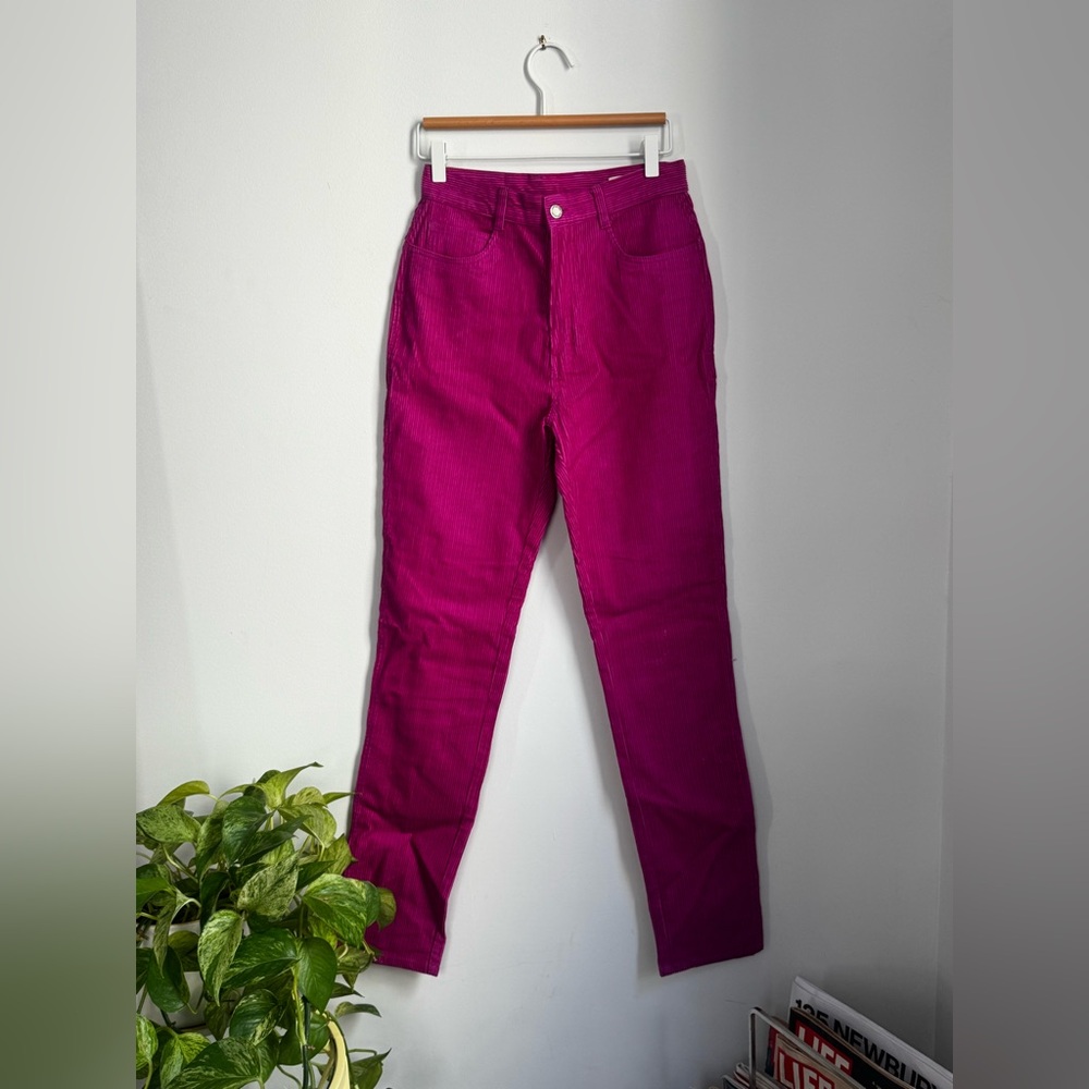 Jordache Fuchsia Skinny Corduroy Pants